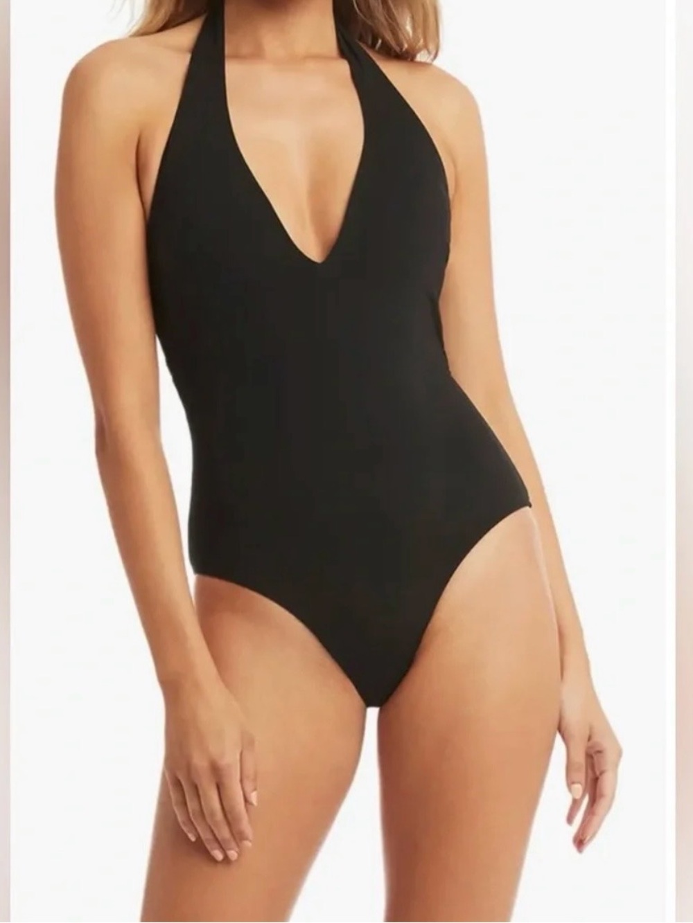 Sea Level Australia Black  Halter SwimSuit Sz 10
